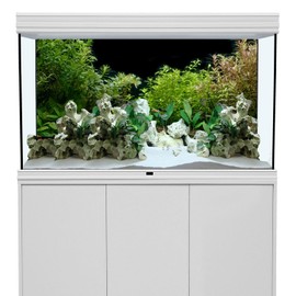 AWERT Aquarium Background River Bed & Lake Aquatic Plant Fish Tank Background Vinyl 30x18 inches