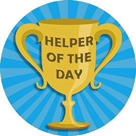 144 Helper of the Day 30mm School Reward Stickers for Teachers and Parents