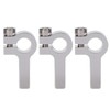 3Pcs Tube Clamp Hub Aluminum Shaft Clamping M4 Thread Mounting