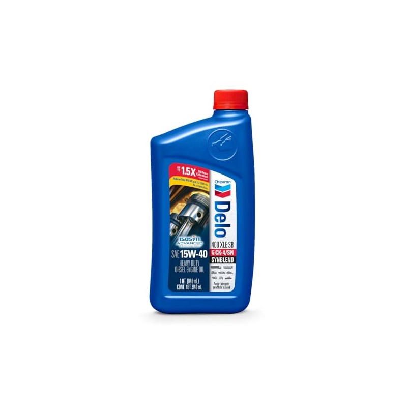 Chevron Delo 400 XLE SAE Synblend Synthetic Blend Diesel Oil
