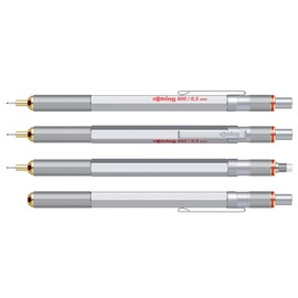 rOtring 800 Premium Mechanical Pencil | 0.5mm | Silver Metal Barrel | Non-Slip Knurled Grip | Unique Twist & Click Action | Gift Boxed