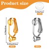 14pcs Clip-On Earring Converters Components with Post, Earring Clips for