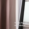 Estelar Textiler Brown and Greyish White Ombre Blackout Curtains for