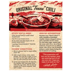 Carroll Shelby's Original Texas Brand Chili Kit 3.65oz Box (Pack of 3)