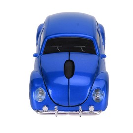 DAUZ Ratón de Escritorio, 2.4GHz Wireless Sports Car Style 1600DPI Auto Sleep Gaming Mouse para Viajes (Azul)