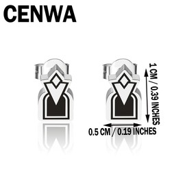 CENWA Stainless Steel Quest Marker Stud Earrings Game Lover Gift (Quest Marker earrings)