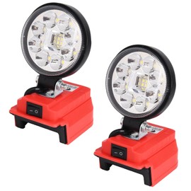 OTYTY LED Work Light for Milwaukee m18 18v Battery 36W 3600LM Cordless Flood Light Portable Flashlight with USB & Type-C Charging Port 2 Pack