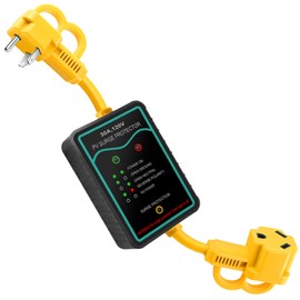 DESIPESI RV Surge Protector 30 Amp with Smart Circuit Analyzer, Waterproof, Grip Handles, 10000 Joules Surge Protection for RV, Camper, Trailer, Truck, Motorboat, Yacht, and Mobilhome