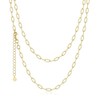 CHENETOILE 14K Gold Paperclip Chain Necklace for Women, 3mm Box