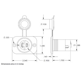 Marinco 12VCPS2 2 Wire ConnectPro Receptacle and Plug Combo, 40 Amp Black