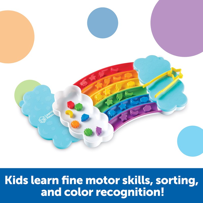 Learning Resources Rainbow Sorting Set, 37 Pieces, Fine Motor Skill,