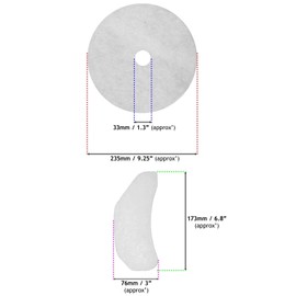 SPARES2GO Universal Tumble Dryer 235mm Cloth Round Exhaust + Air Intake Filters (10 Piece Filter Kit)
