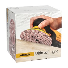 Mirka Ultimax Ligno Ø 150mm Schleifscheiben Klett Multifit / Korn 120 / 100 Stück / Multi-Lochung / zum Schleifen von Holzoberflächen