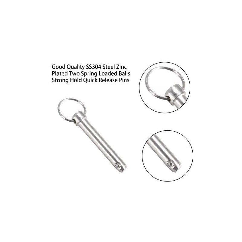 5 Pcs Quick Release Pins, 10mm x 45mm Carbon Steel