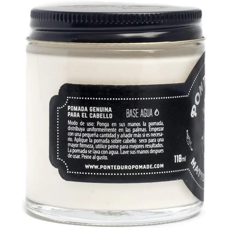 Pomada Matte Ponte Duro 118gr Cera Cabello Firme Olor Coco