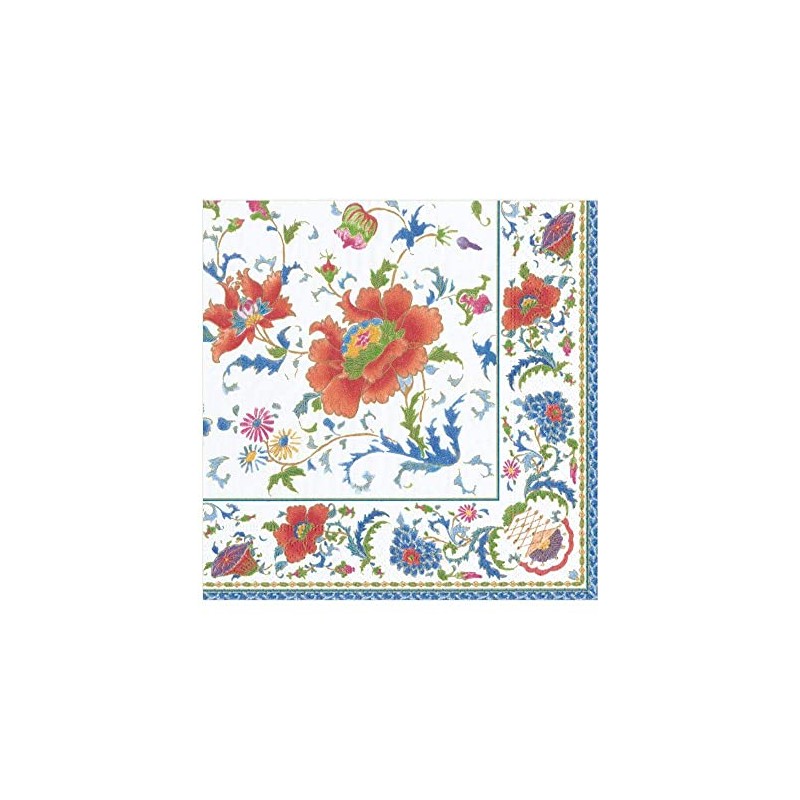Caspari Chinese Ceramic Paper Luncheon Napkins in White, 20 Per