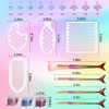 Mermaid Scale Stencil Set 9 Pieces Reusable Mermaid Face Makeup