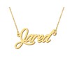 Aoloshow 18k Gold Plated Jared Name Necklace Womens Mens Nameplate