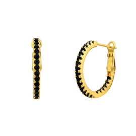 18K Yellow Gold Plated Silver Earring With 0.72 Carat Total Weight Moissanite (Black Color, Round Brilliant Shape, VS Clarity) Earring For Women, Gift For Her Jewelry For Women Comes With Gift Box,