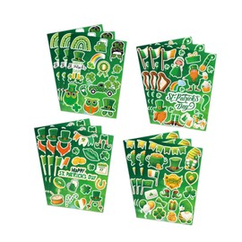 perfeclan 12 Sheets St Patrick's Day Stickers, Irish Day Themed Stickers, Holiday Shamrock Stickers Decorations for Cards, Windows, Planners