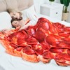 CASOFU Tortilla Throw Blanket, Salami Blanket, Giant Pizza Throw Blanket,