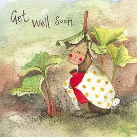 ALEX CLARK Get Well Soon Bunny Bottle Card
