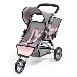 Bayer Design Dolls Twin 3 Wheel Jogger