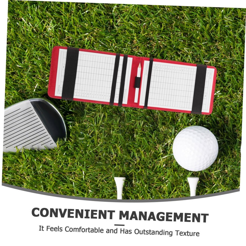 SUPVOX 1set Golf Scorecards Holder Elegant Leather Golf Scoring Book
