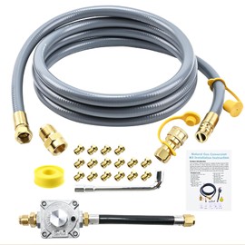 Propane to Natural Gas Conversion Kit for Grill Compatible with weber genesis, genesis II, spirit and spirit II etc,10FT Natural Gas Conversion Kit with Regulator for weber Grills, 1-Year Warranty