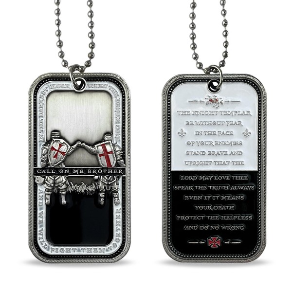 Knight Templar Challenge Coin Call On Me Brother Religious Red