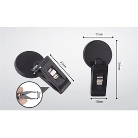 10Pcs Shower Curtain Clips with Suction Cup to Prevent Water Splashing Out,Car Parking Ticker Holder Shower Curtain Clips with Suction Cup, Black