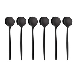 GRÄWE Provence Espresso Spoons, Black, Pack of 6, Espresso Spoons Made of Stainless Steel, Dishwasher Safe, Small Spoon