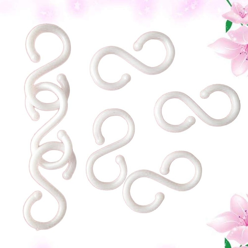 Healifty Plastic S-shaped Hooks Hangers Kitchen Bathroom Spoon Towel Clothes