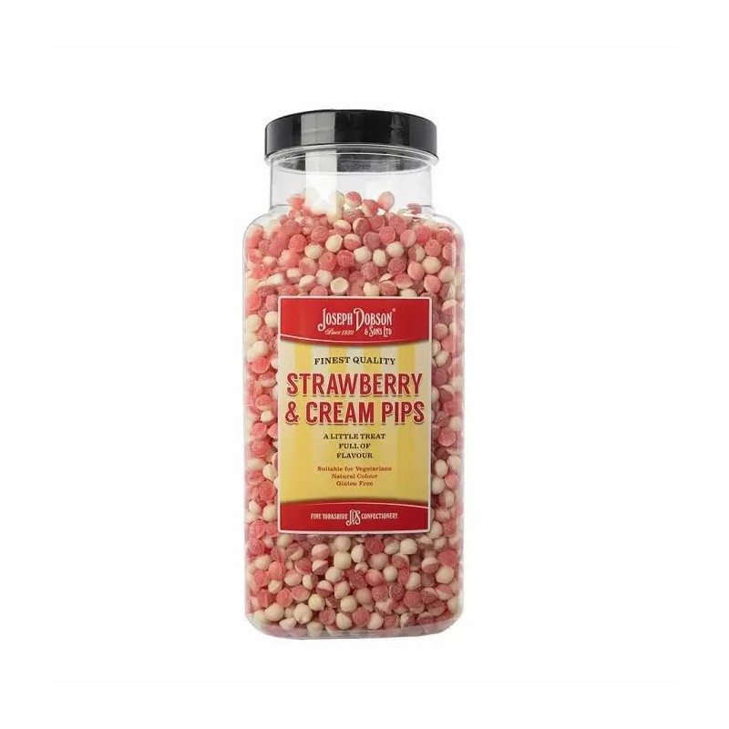 Strawberry And Cream Pips 500g Sweet Pouch