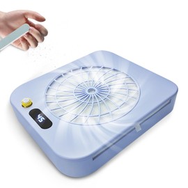 Rechargeable Nail Dust Collector Quiet, Cordless Nail Dust Vacuum Portable with Reusable Filter, Strong Suction Nail Tech Fan Extractor for Acrylic Gel Polish Manicure Pedicure at Salon & Home