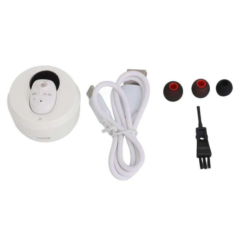 Elderly Digital Sound Aids Rechargeable Mini Silicone Earplug Noise Cancelling