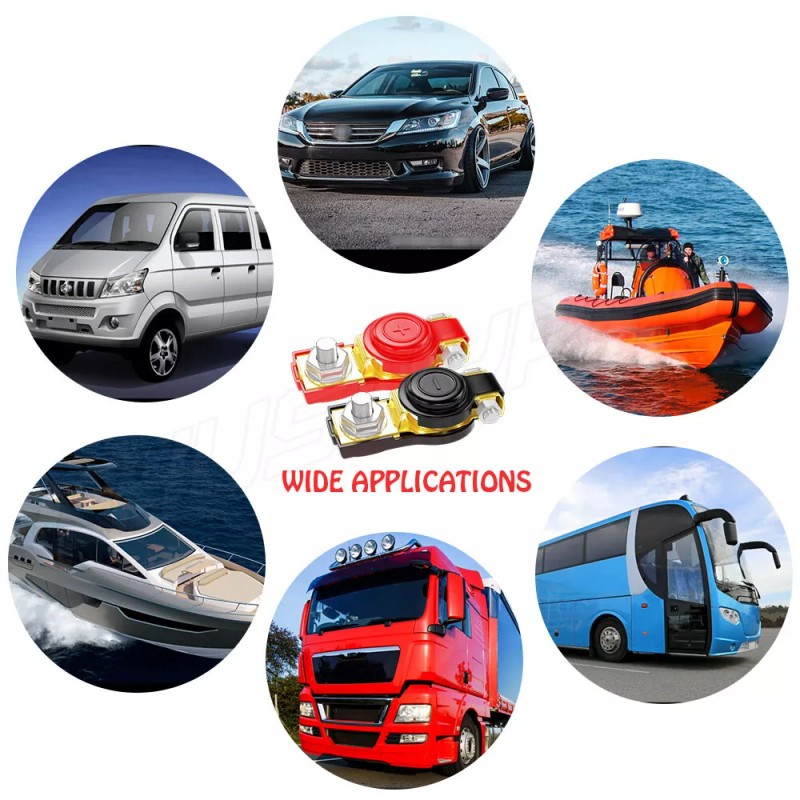 CHUSYYRAY 2 Car Battery Terminal Connector Positive Negative Post Heavy