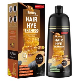 XYZCREATIVE Black Hair Dye Shampoo 3 in 1 for Women & Men 100% Gray Hair Coverage - Herbal Ingredients Natural Plant Hair Color - Hair Dye in Minutes 500ML