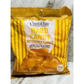 Coastal Bay Fat Free "BUTTERSCOTCH"  Flavored Hard Candy 1 Bag:-12oz/340g