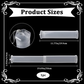 GORGECRAFT Extendable Plastic Brush Case Clear Long Paint Brushes Pen Pencil Tube Container Storage Organizer Holder with Carrying Lanyard for Paintbrush Drawing Makeup Artist Travel Supplies