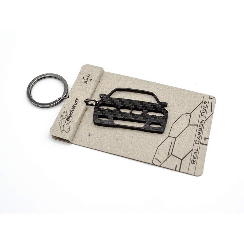 BlackStuff Carbon Fibre Keyring Compatible with M3 E46 BS-148, Black