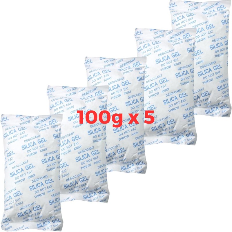 Desicco 100 Gram [5 Packets] Silica Gel Packets Desiccant Packs