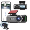 Zorpupoa Dual Channel Car Dash Camera Built-in WiFi, 4K+1080P Dash