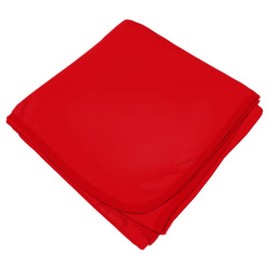 SheetWorld Flannel Receiving Blanket - Solid Red - Made In USA