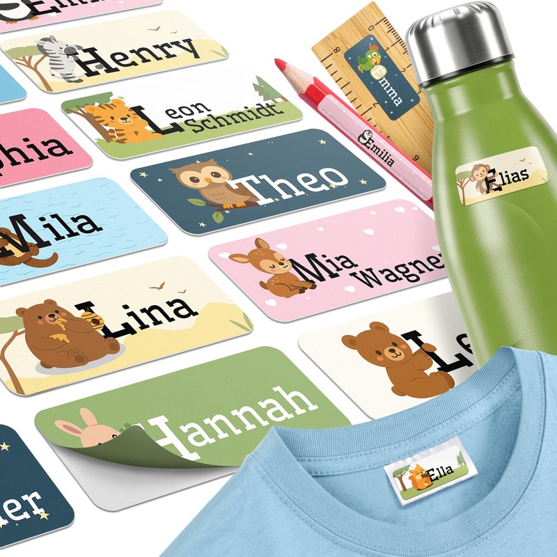 Children's name sticker (clothing)