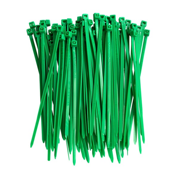 Green Zip Ties 4 Inch 18 Lbs Tensile Strength Self