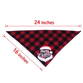 bubblestar 4 PCS Christmas Dog Bandanas,Dog Christmas Reindeer Antlers Headband ,Christmas Classic Buffalo Plaid Pets Scarf Triangle Bibs Kerchief Accessories for Small Large Dogs Pets Costume(C)