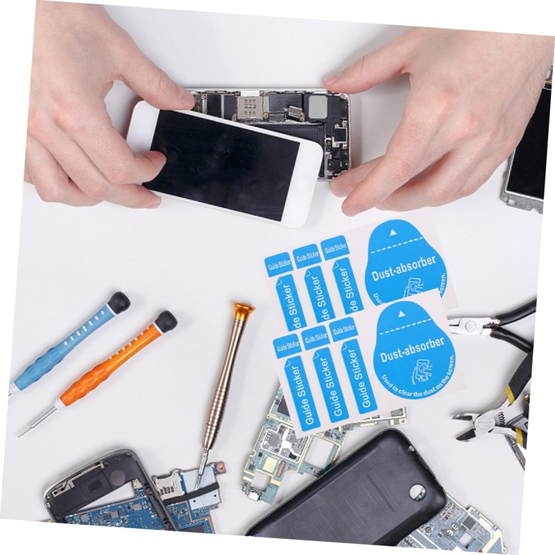 KOMBIUDA 200Pcs Phone Film Sticking Tool Dust Removal Stickers for