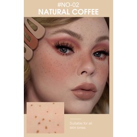 Lovelycat Freckle Pen 4 Colors Natural Freckle Pen Fake Freckle Pen Waterproof Long Lasting Soft Spots Natural Relaxing Sun Makeup (Natural Coffee)