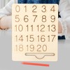 Perfk Shape and Number Tracing Board Wooden Writing Practice Board